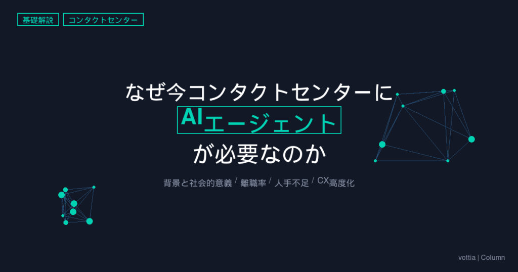 AIエージェント コンタクトセンター