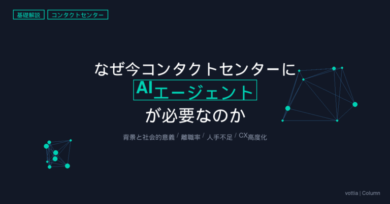 AIエージェント　コンタクトセンター