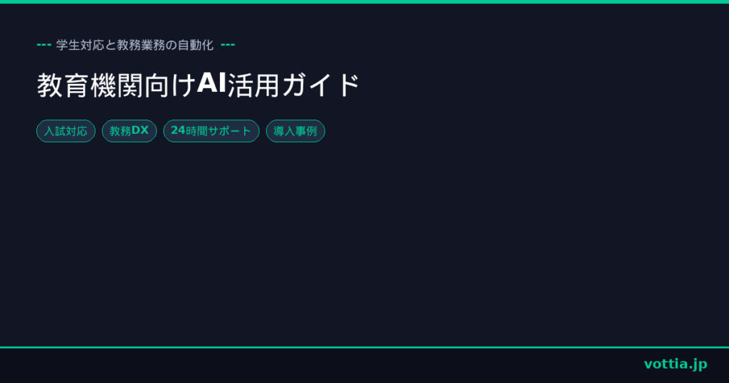 教育機関向けAI 学生問い合わせ対応
