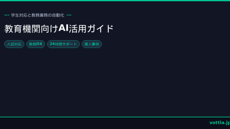 教育機関向けAI 学生問い合わせ対応
