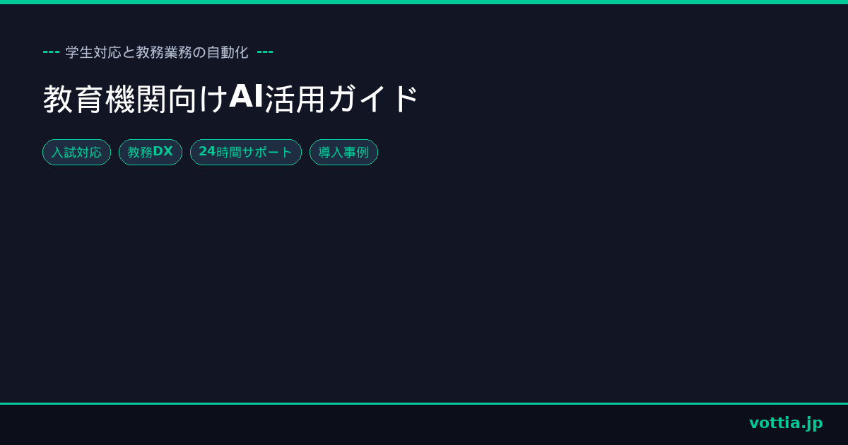 教育機関向けAI 学生問い合わせ対応