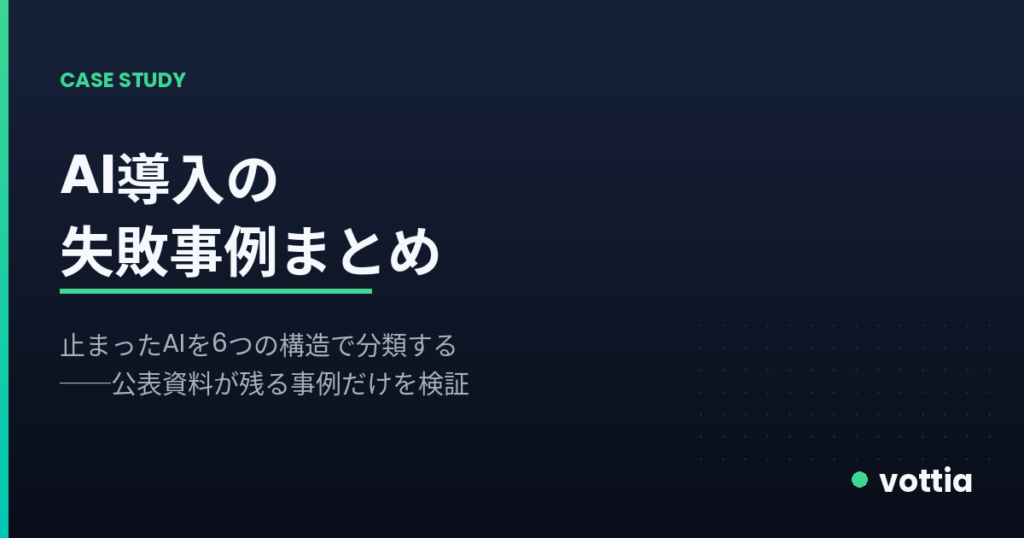AI導入の失敗事例 6分類