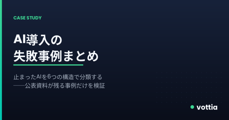 AI導入の失敗事例 6分類